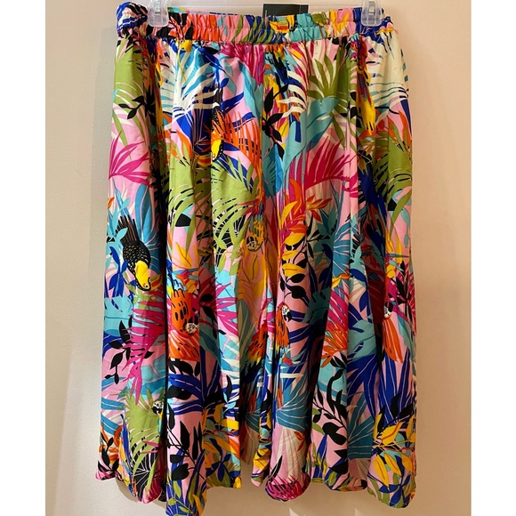 Brand New Multicolored Midi Skirt W/Pockets Size 4X - Picture 7 of 9